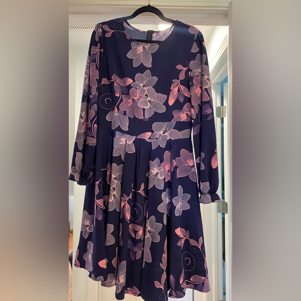 Purple & Pink Floral Dress